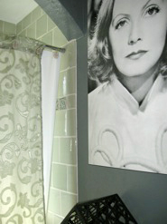 Upstairs bathroom, before and after (click to enlarge)