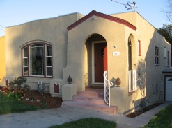 The front of the house, before and after (click to enlarge)